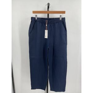 Quince Women's 100% European Linen Pants Blue M